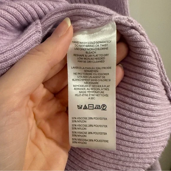 Maeve The Meredith Mock-neck Sweater-Lavender - Picture 11 of 11